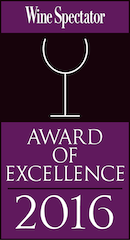 wine spectator 2016 restaurant award of excellence winner