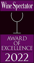wine spectator 2022 restaurant award of excellence winner